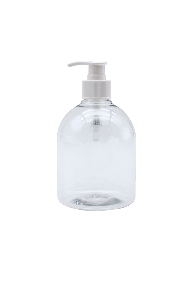 500ml Plastic Clear Hand Sanitizer Bottle With Pump